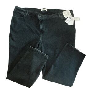 Abercrombie & Fitch 90’s Slim Straight Ultra High Rise Black Jeans Size 24s Plus